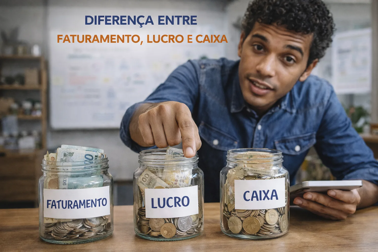 Diferença entre faturamento, lucro e caixa